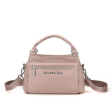 NNEDSZ Pink Waterproof Nylon Crossbody Bag - Lightweight and Adjustable Strap Shoulder Bag for Women