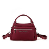 NNEDSZ Red Waterproof Nylon Crossbody Bag - Lightweight and Adjustable Strap Shoulder Bag for Women