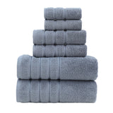 NNEDSZ Gray Luxury Cotton Towel Set - 6-Piece Ultra-Soft Bath, Hand, and Washcloth Set