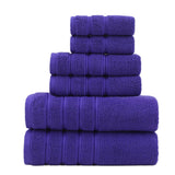 NNEDSZ Purple Luxury Cotton Towel Set - 6-Piece Ultra-Soft Bath, Hand, and Washcloth Set