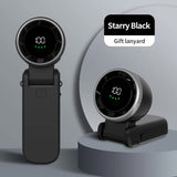 NNEDSZ Black Portable USB Rechargeable Handheld Fan with Digital Display