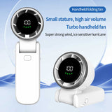 NNEDSZ Pink Portable USB Rechargeable Handheld Fan with Digital Display