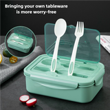 NNEDSZ 2 PCS Pink Multipurpose Lunch Box with Spoon and Fork