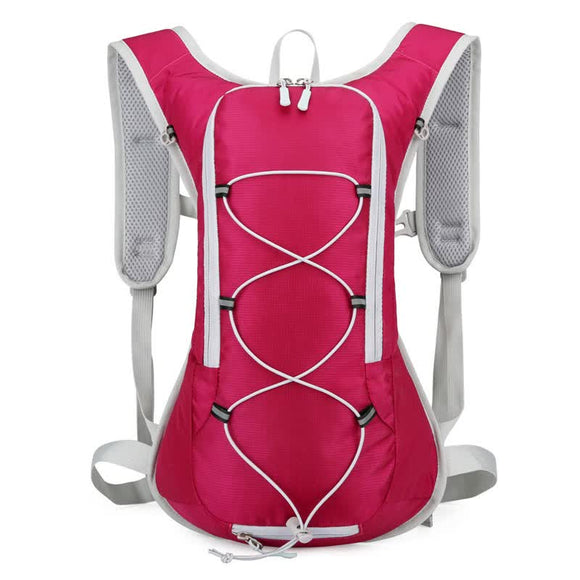 NNEDSZ Rose Red Outdoor Sports Hydration Backpack for Running, Hiking, and Cycling - Lightweight and Waterproof