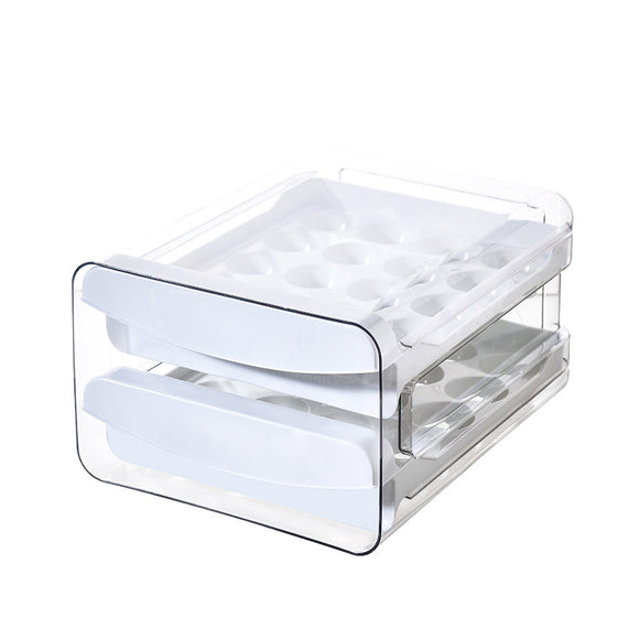 NNEDSZ Clear Egg Storage Box with Two Layers - Space-Saving Design for 40 Eggs