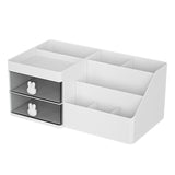 NNEDSZ Pink Drawer-Style Cosmetic Organizer - Multifunctional Jewelry Storage Box for Desk - Minimalist Desk Organizer for Students