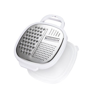 NNEDSZ 2PCS Multifunctional Kitchen Grater - Stainless Steel Cheese, Vegetable, and Fruit Shredder with Handle