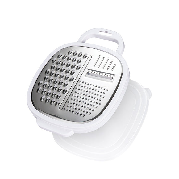 NNEDSZ 2PCS Multifunctional Kitchen Grater - Stainless Steel Cheese, Vegetable, and Fruit Shredder with Handle