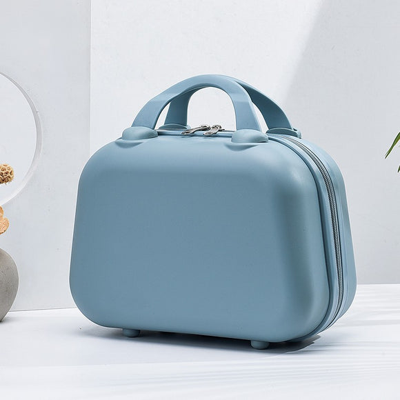 NNEDSZ Blueberry Blue Handheld Makeup Organizer - Compact and Portable Cosmetic Storage Case with Multiple Color Options