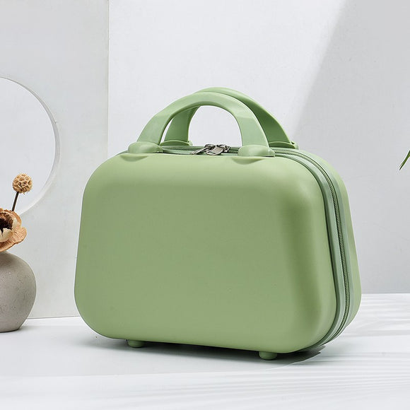 NNEDSZ Olive Green Handheld Makeup Organizer - Compact and Portable Cosmetic Storage Case with Multiple Color Options