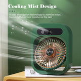 NNEDSZ Portable USB Rechargeable Misting Fan - Compact Personal Fan with Cooling Spray - White Colors