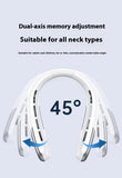 NNEDSZ Digital Display Neck Fan - Rechargeable Portable Wearable Fan with Adjustable Speed- White 2400mAh