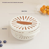 NNEDSZ 2PCS Brown Double-Layer Fruit and Vegetable Drain Basket - Multifunctional Collapsible Kitchen Strainer with Handle for Washing and Storage