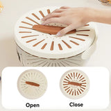 NNEDSZ 2PCS Brown Double-Layer Fruit and Vegetable Drain Basket - Multifunctional Collapsible Kitchen Strainer with Handle for Washing and Storage