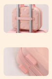 NNEDSZ Off White 14-inch Mini Handheld Luggage Case - Stylish Makeup and Storage Box with ABS Shell