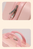 NNEDSZ Pink 14-inch Mini Handheld Luggage Case - Stylish Makeup and Storage Box with ABS Shell