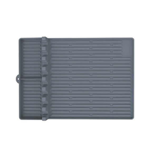 NNEDSZ Grey Silicone BBQ Grilling Mat - Heat Resistant Side Rack Protector for Grills and Baking Trays