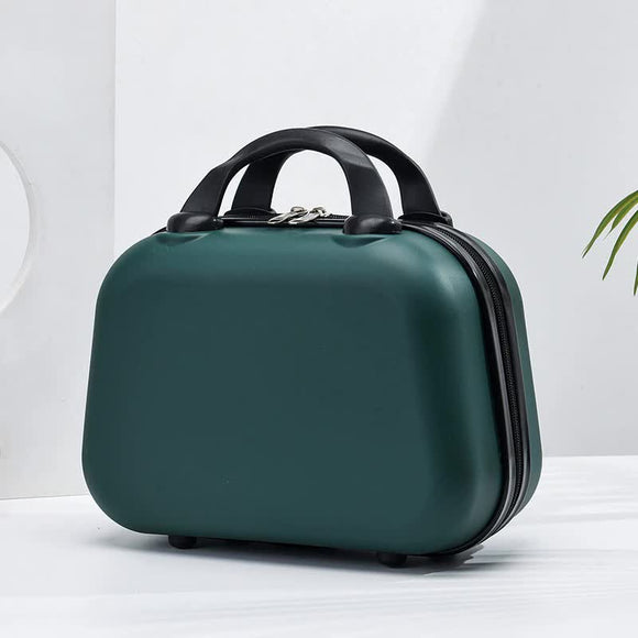 NNEDSZ Green Handheld Makeup Organizer - Compact and Portable Cosmetic Storage Case with Multiple Color Options