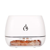 NNEDSZ White LED Flame Aromatherapy Diffuser with Humidifier - Ambient Light Essential Oil Diffuser