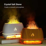 NNEDSZ White LED Flame Aromatherapy Diffuser with Humidifier - Ambient Light Essential Oil Diffuser