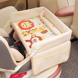 NNEDSZ Giraffe Lion Monkey Children's Portable Car Seat Activity Tray - Multifunctional Travel Desk