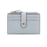 NNEDSZ 3 PCS Wallets Blue Women's Small Zipper Snap Card Wallet, Ladies PU Leather Credit Card Holder with Coin Pocke