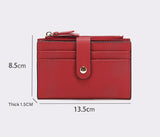 NNEDSZ 3 PCS Wallets Red Women's Small Zipper Snap Card Wallet, Ladies PU Leather Credit Card Holder with Coin Pocke