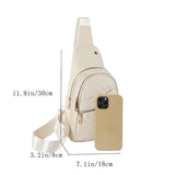 NNEDSZ White Women's Quilted Sling Bag - Stylish Crossbody Shoulder Backpack