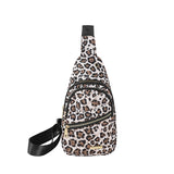 NNEDSZ Leopard Print Women's Quilted Sling Bag - Stylish Crossbody Shoulder Backpack