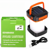 NNEDSZ Green Collapsible Solar LED Camping Lantern with USB Charging - Portable Outdoor Light