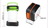 NNEDSZ Green Collapsible Solar LED Camping Lantern with USB Charging - Portable Outdoor Light