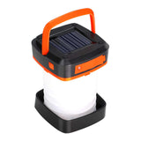 NNEDSZ Orange Collapsible Solar LED Camping Lantern with USB Charging - Portable Outdoor Light