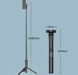 NNEDSZ Black Multifunctional Foldable Selfie Stick with Tripod Stand & Bluetooth Remote