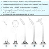 NNEDSZ White 300ML Cordless Water Flosser with 5 Nozzles - Rechargeable Portable Oral Irrigator