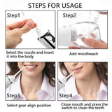 NNEDSZ Black 300ML Cordless Water Flosser with 5 Nozzles - Rechargeable Portable Oral Irrigator