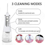 NNEDSZ Black 300ML Cordless Water Flosser with 5 Nozzles - Rechargeable Portable Oral Irrigator