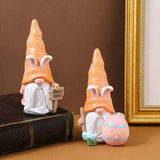 NNEDSZ Easter Egg Easter Bunny Gnome Figurines - Handmade Carrot Hat Decorations for Easter Home Decor
