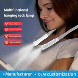 NNEDSZ Blue Hands-Free Adjustable LED Neck Reading Light with 3 Modes for Night Walking and Reading