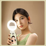 NNEDSZ Portable Selfie Ring Light with Adjustable Brightness – Clip-On Design for Smartphones