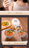 NNEDSZ Foldable Clip-On Selfie Ring Light with Stand - Adjustable Brightness for Smartphones