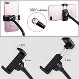 NNEDSZ Flexible LED Ring Light with Phone Holder - Adjustable Brightness & Clip Base