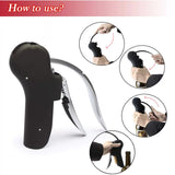 NNEDSZ Red Ergonomic Lever-Action Corkscrew Wine Opener with Foil Cutter