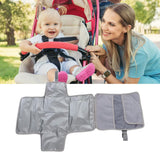 NNEDSZ Grey Portable Baby Diaper Changing Pad with Storage Pockets - Travel Essentials for Parents
