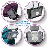 NNEDSZ Blue Portable Baby Diaper Changing Pad with Storage Pockets - Travel Essentials for Parents