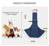 NNEDSZ Grey Adjustable Pet Sling Carrier Bag - Comfortable and Hands-Free Design