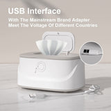 NNEDSZ White USB-Powered Baby Wet Wipes Warmer - Portable and Adjustable Heating