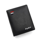 NNEDSZ Black Men’s RFID Blocking Leather Wallet - Slim and Compact Design