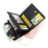 NNEDSZ Black Men’s RFID Blocking Leather Wallet - Slim and Compact Design