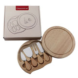 NNEDSZ Steel Premium Wooden Cheese Board Set with Knives - Perfect for Entertaining
