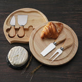 NNEDSZ Gold Premium Wooden Cheese Board Set with Knives - Perfect for Entertaining